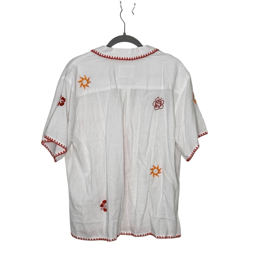 Rails Island White Luxe Linen Blend Button-Up Shi… - image 4